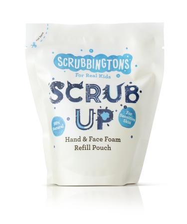 Scrubbingtons Scrub Up Children's Foaming Hand & Face Wash Refill Pouch with 98% Natural Ingredients & Aloe Vera for Sensitive Skin, 3 x 200ml