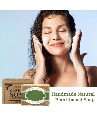 200g Natural Skin Care with Coconut & Olive Oil - Body & Hand Soap for Sensitive Skin Olive Oil Soap Brightens The Removes Oil Cleanses The Face And Provides A Refreshing Shower Soap (1) - Buy Online on GoSupps.com
