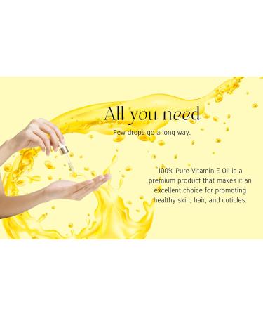 Organic Vitamin E Oil for Skin & Scars - 100% Pure & Natural - 74000 IU - 2 Fl. Oz - Best for Face & Body Care - Buy Online on GoSupps.com