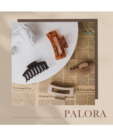 PALORA 8 Pack Large Hair Claw Clips - Strong Hold Hair Clips for Women & Girls - Nonslip Matte Jaw Clip Big Hair Clamps for Long Thick & Thin Hair - Color A - Buy Online on GoSupps.com