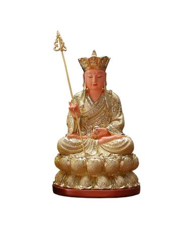 Buddha Statue Lifelike Ksitigarbha Statue Chinese Gift Perfect for Your Home or Office Attractive & Serene TangSeng Buddha Statue Garden Buddha Statues (Size : Small) ()