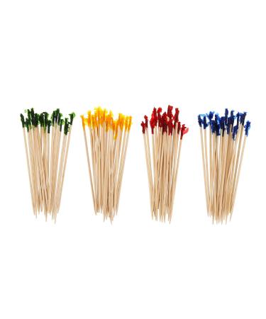 Royal R812W Club Cellophane-Frill Wood Picks 4" Assorted 10 Boxes of 1000 (Case of 10 000) - Buy Online on GoSupps.com