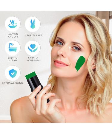Go Ho Green Face Paint Stick 1.06 Oz - Washable & Creamy Body Paint for Grinch Costume - Full-Coverage Makeup Stick for Adults & Children - Halloween SFX Cosplay - Buy Online on GoSupps.com