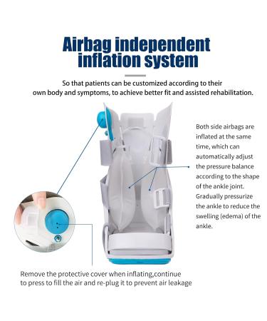 Tairibousy Medical Inflatable Walking Boot - Small Size for Foot Fracture, Sprained Ankle, and Achilles Tendonitis - Buy Online on GoSupps.com