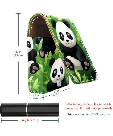 Travel Lipstick Organizer Case - Portable Makeup Bag with Mirror & Panda Bear Design | Perfect for International Shipping - Buy Online on GoSupps.com