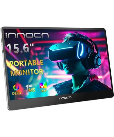 INNOCN Portable Monitor 15.6" OLED 1080P FHD USB C Laptop Monitor HDMI Computer Display HDR Gaming Monitor w/Detachable Stand & Speakers - 15A1F