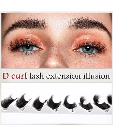 D Curl Wispy Cluster Lashes - 100 Pcs 10-16mm Mixed Length Individual Eyelash Extensions | DIY Lashes at Home - Buy Online on GoSupps.com