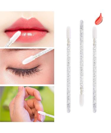 200 Crystal Disposable Lip Brush and Eyebrow Spoolie Mascara Wands Kit (Black) - Makeup Beauty Tool Set - Buy Online on GoSupps.com