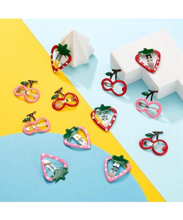 Beeflying 24-Piece Cherry Strawberry Hair Clips for Women & Girls | Enamel Metal Snap Hair Clips | Kids & Teens Colorful Hair Accessories - Buy Online on GoSupps.com