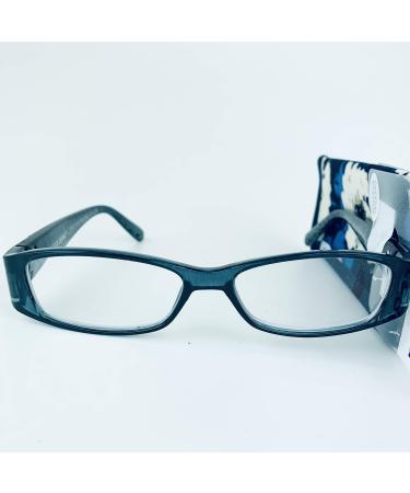 Foster Grant Coloread Blue Posh Women's Reading Glasses with Case +1.50