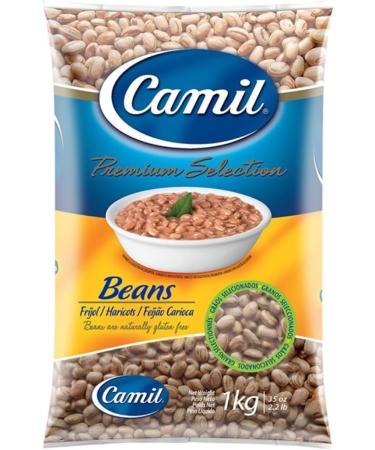 3 x Camil Brazilian Pinto Beans 1Kg | Premium Selection | Frijol Haricots Feijao Carioca | GMO Free | Naturally Gluten Free | Vegan | High Fibre & Protein - Buy Online on GoSupps.com