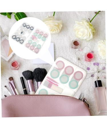 Partykindom Contact Lens Case Set for Dolls - 2 Sets of Eye Lens Containers & Macaron Style Holder | Ophthalmic Care Essentials 16x10cm - Buy Online on GoSupps.com