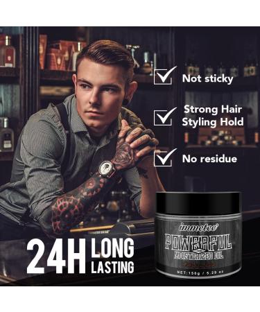 Immetee Hair Pomade for Men - Strong Hold High Shine Water-Based Clay - 150g Easy to Wash Non-Greasy Hair Wax for All Styles - Buy Online on GoSupps.com