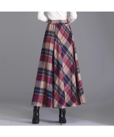 Buy Women's Elegant Black A-Line Chiffon Skirt with Floral Design - Elastic Waist & Swing Style | Perfect Beach & Leisure Skirt in Red XL - Buy Online on GoSupps.com