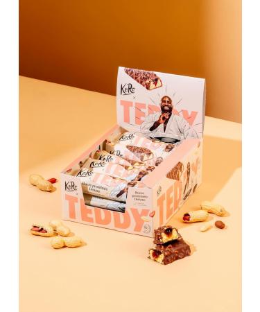 KoRo - Deluxe Peanut Butter Protein Bar 12 x 55g - Peanut Topping - High Protein - Ideal for On the Go - Buy Online on GoSupps.com