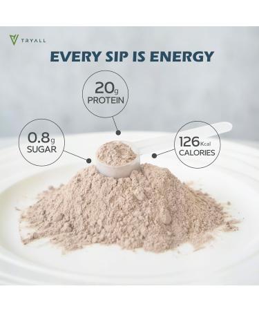 TRYALL Plant Based Pea Protein Powder Isolate - 20g Protein Travel Sachets (Almond Milk 10 Packs) - Vegan & Gluten-Free International Shipping - Buy Online on GoSupps.com