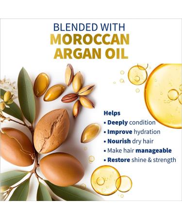 St.Botanica Moroccan Argan Hair Mask 200ml infused with Moroccan Argan Oil for Deeply Conditioning & Hydrating Dull & Dry Hair - Buy Online on GoSupps.com