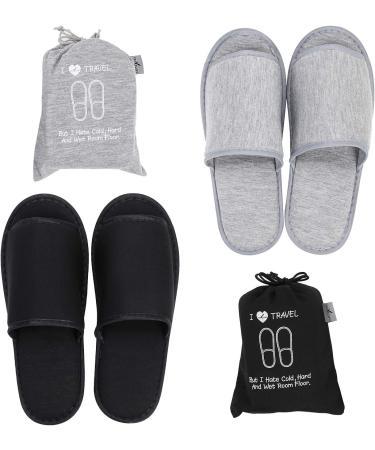 Ibluelover Portable Travel Spa Slippers - Foldable Flat Closed Toe Non-Slip Sole Hotel Slippers | Washable Indoor House Shoes for Business Trips - Buy Online on GoSupps.com