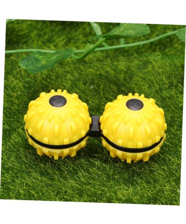 Solustrie Stress Relief Toy - 1 Pc Decompression Ball Massage Globe Pressure Discharge Toy Yellow 7.36x3.56cm - Perfect for Anxiety Relief & Relaxation - Buy Online on GoSupps.com