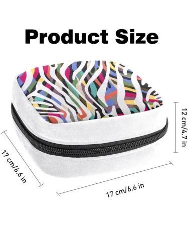 GIAPB Sanitary Napkin Storage Bag | Period Tampon Makeup Pad Pouch | Colorful Zebra Background | Color4688 - Buy Online on GoSupps.com