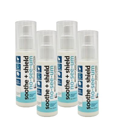 Best Bee Brothers Soothe + Shield No-See-Um Repellent - Body Lotion 4oz 4-Pack