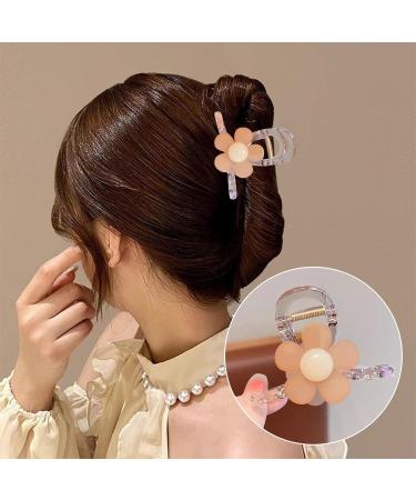 Souarts Butterfly Flowers Hair Clip Set - Non-Slip Metal Hair Clips for Girls & Women - Thick Hair Claws & Styling Accessories (Brown Bear Flowers 2 Pack) - Buy Online on GoSupps.com