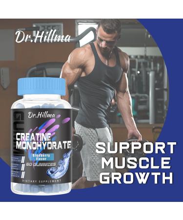 Buy Creatine Monohydrate Gummies - Enhanced Absorption with AstraGin Muscle Growth & Recovery Blueberry Flavor | 60 Count - Buy Online on GoSupps.com