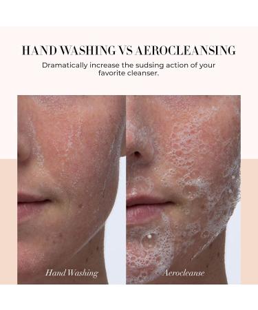 LUMINESS Aerocleanse Facial & Body Cleansing Brush - Air Powered Sonic Tool for Makeup & Impurity Removal - Water-Resistant Gentle on Sensitive Skin - Berry Metallic - Buy Online on GoSupps.com