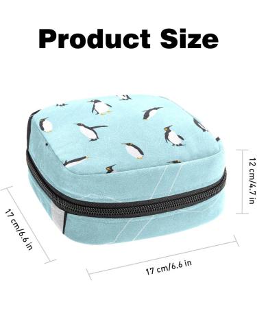 Shop Multicolored Penguin Ladies Napkin Storage Bag - Portable Period Pocket for Women Teenagers & Girls | Menstrual Cups & Breastfeeding Pillow Holder - Buy Online on GoSupps.com