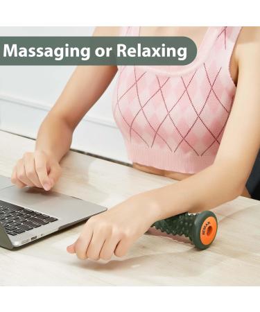 BESKAR Foot Massage Roller - Ergonomic Foot Scooters for Plantar Fasciitis & Muscle Relief - Black Green - Buy Online on GoSupps.com