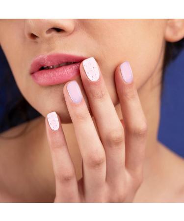 Semi Cured Gel Nails Strips - 20 Stickers Nail Wraps Purple Gradient Soft Self-Adhesive Gel Nail Stickers Colorful Dot Glitter Gel Nail Strips - UV/LED Lamp Required Purple Gradient Dot - Buy Online on GoSupps.com