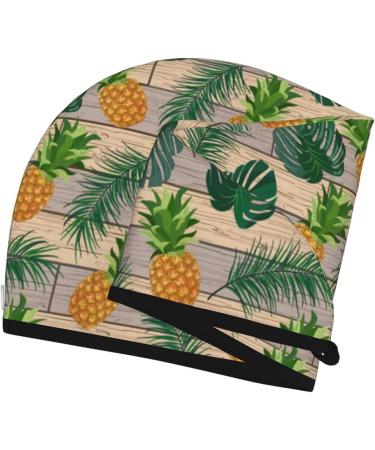 Hair Towel Wrap - Quick Dry Towel Turban with Button | Pineapples Palm Leaves Design - Perfect for All Hair Types - Buy Online on GoSupps.com