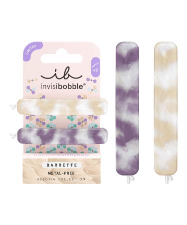Invisibobble Women's Hair Pins Purple Barrette Limited Edition - Durable Clips with Firm Grip - Metal Free Hair Ornaments Soft with Hair x2