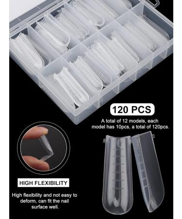 EBANKU Dual Nail Forms Set with 120 Piece Poly Gel Coffin Nail Mold & Accessories - Buy Online on GoSupps.com