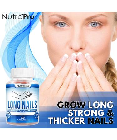 Stronger Nails with NutraPro Nail Growth Vitamins - Biotin and Collagen Gummies for Long, Healthy Nails - 60 Count (Pack of 2) - Buy Online on GoSupps.com