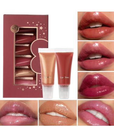 Lip Gloss | Intense Glossy Moisturizing Lip Lipstick Nourishing Plumping Moisturizing Lipstick with a Natural Effect - Buy Online on GoSupps.com