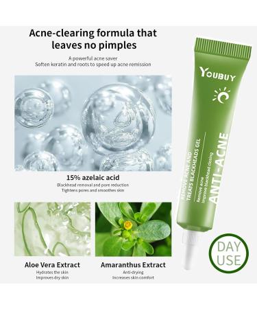Anti Acne Removal Cream - Acne Treatment Spot and Blackheads Treatment - Day & Night Acne Gel Set - Moisturizing Skincare Fade Acne Spots Oil Control Shrink Pores - For All Skin Types 2x30ml - Buy Online on GoSupps.com
