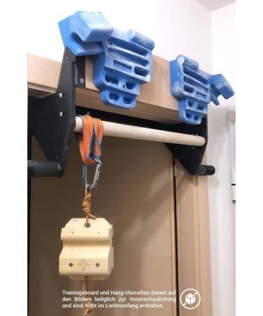 CLEVO Hangboard for Climbing & Bouldering | Door Suspension Training Board with Pull-Up Bar - Buy Online on GoSupps.com