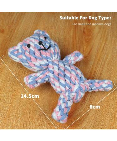 MEKEET Puppy Boredom Rope Toy - Natural Teeth Cleaning Chew Rope for Small Dogs - Bear Design - Buy Online on GoSupps.com