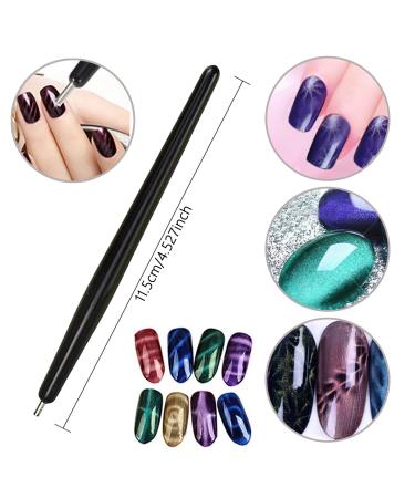 16-Piece Nail Art Magnet Tool Set - Cat Eye Nail Polish Wand & Dual Ended Magnetic Stick for DIY Gel Nail Designs - Buy Online on GoSupps.com