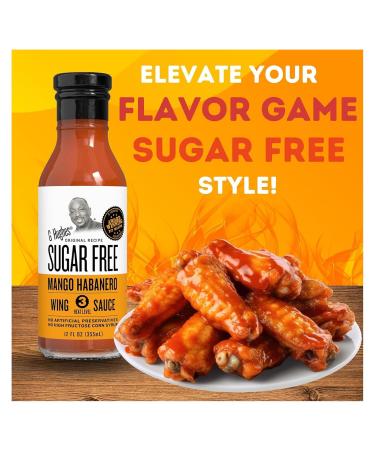 G. Hughes Smokehouse Sugar Free Wing Sauce (12 oz) - Mango Habanero Medium Hot - Buy Online on GoSupps.com