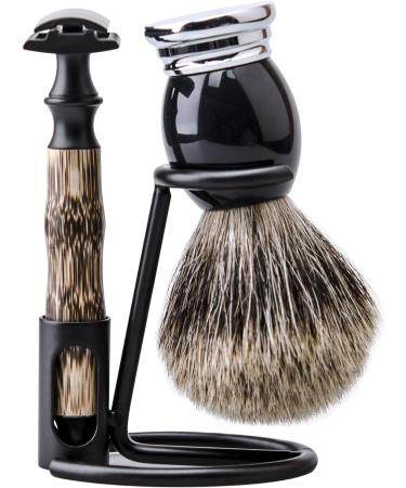 Shaving Razor and Brush Stand Universal Holder for Safety Razor Storage Shave Brush Holder Black. - Buy Online on GoSupps.com