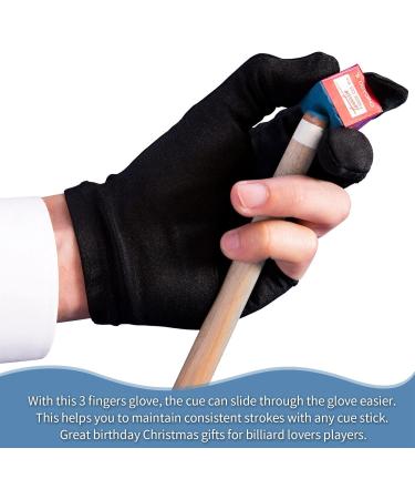 Poosr 20 Pieces Breathable Billiard Gloves - 3 Finger Snooker Gloves for Men & Women - Premium Billiard Accessories for Enhanced Grip - Buy Online on GoSupps.com