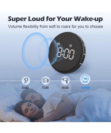 REACHER 2-in-1 Unified Loud Bed Shaker & Vibrating Alarm Clock - Black - Buy Online on GoSupps.com
