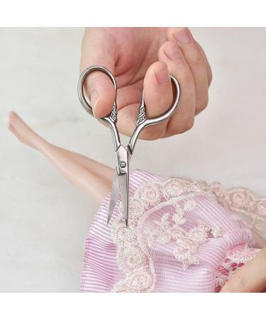 Lobodt Small Facial Hair Scissors - Stainless Steel Straight Tip Snips Grooming Kit for Eyebrows, Beard, Moustache - Portable PU Case Included - Buy Online on GoSupps.com