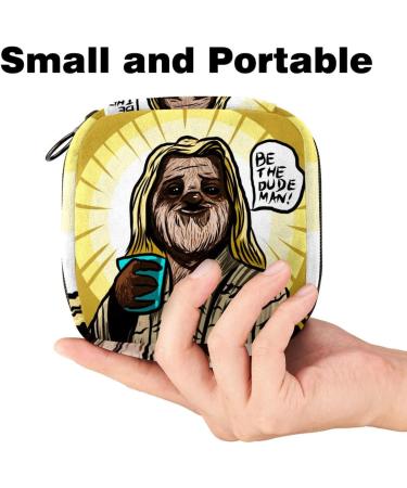 Fashionable Sloth Storage Bags for Women - Zippered Menstrual Cup Cylinder & Periodic Inserts - Multi-Colored Tampon Pouches - Buy Online on GoSupps.com