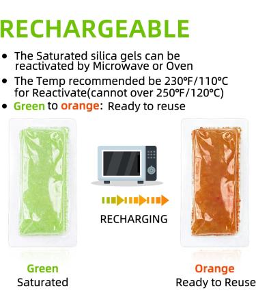 Wisesorb 5 Pack Rechargeable Silica Gel Desiccant Bags - 100g Moisture Absorbers for Gun Safe & Storage - International Shipping Available - Buy Online on GoSupps.com