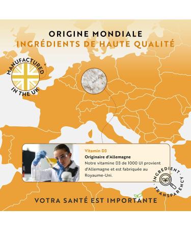 Vitamin D 1000 IU - 365 Soft Capsules - For 1 Year - Maintaining a Healthy Immune System Muscles Bones and Teeth - Vitamin D3 1000iu Cholecalciferol - Nutravita - Buy Online on GoSupps.com