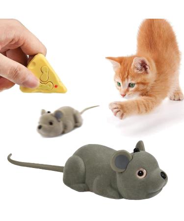 Cat toys mouse interactive movable cat toys wireless electronic remote -controlled rat mice pet toys for hunting and movement