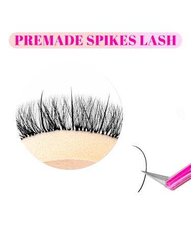 TDANCE Premade Spikes Eyelash Extensions - 0.07 D Curl Mix 14-19mm Matte Black - 240 Piece Assortment for Professional Use - Buy Online on GoSupps.com
